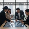Digital Power of Attorney interface overlaying the Dubai skyline, symbolizing the modernization and efficiency of Dubai Courts digital POA services.